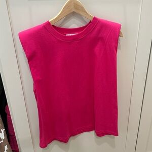 Zara Vibrant Pink Padded Muscle Tee